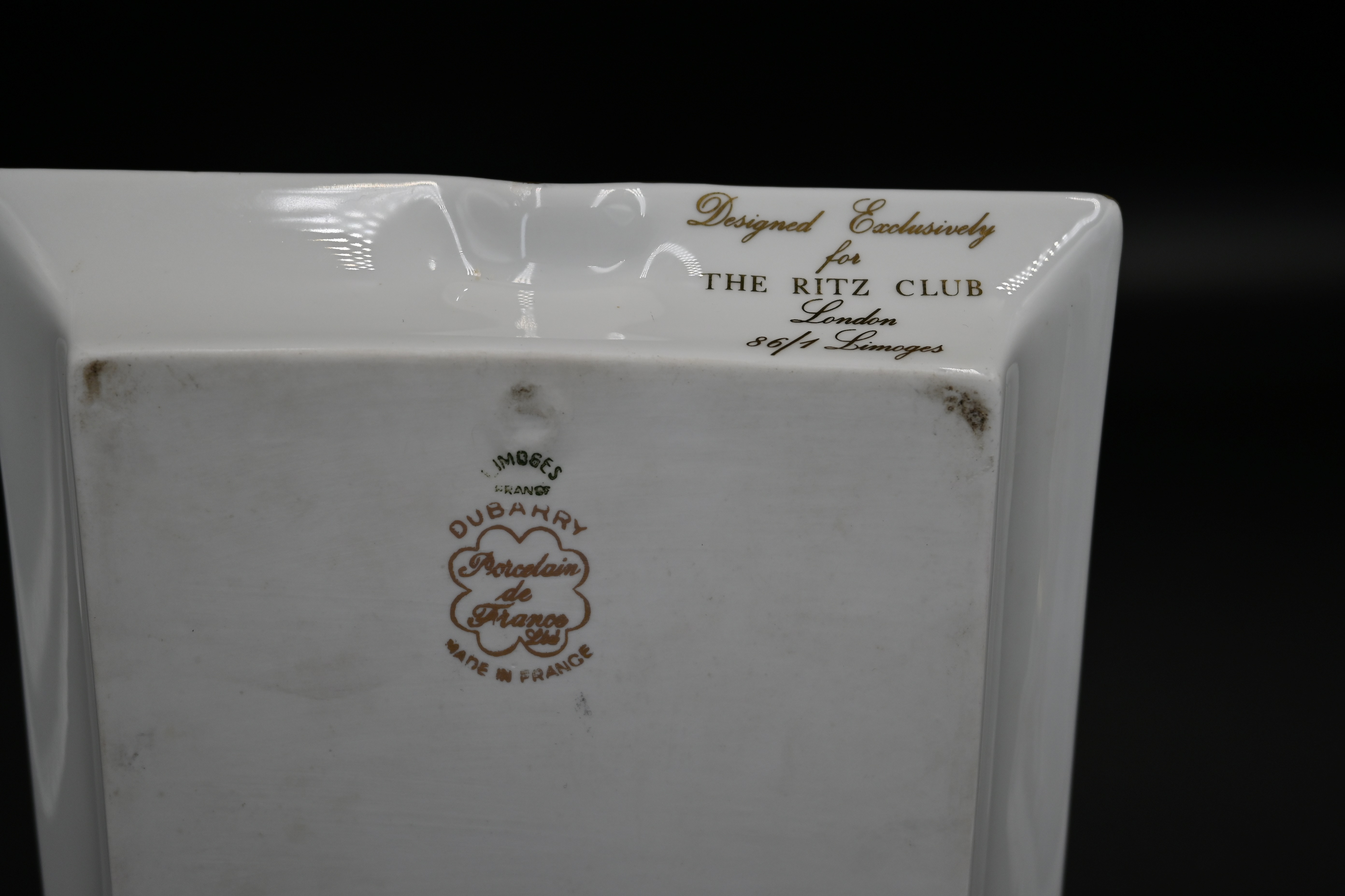 2 Dubarry Limoges ashtrays with "designed exclusively for The Ritz Club, London 86/1 Limoges" stamp, - Image 4 of 5