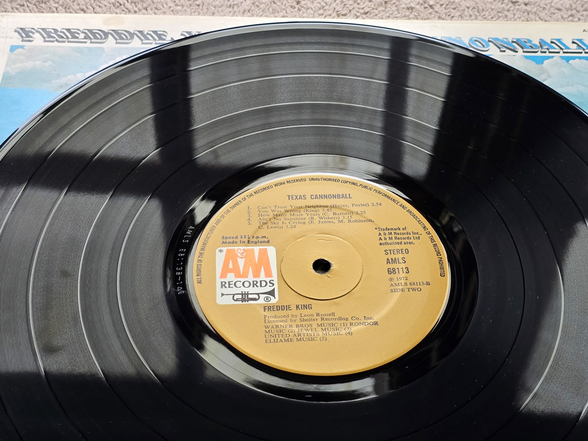 Freddie King – Texas Cannonball Mint Original 1972 UK Vinyl LP - Image 5 of 5