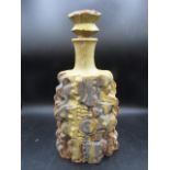 Bernard Rooke pottery decanter  hairline crack and chip around neck