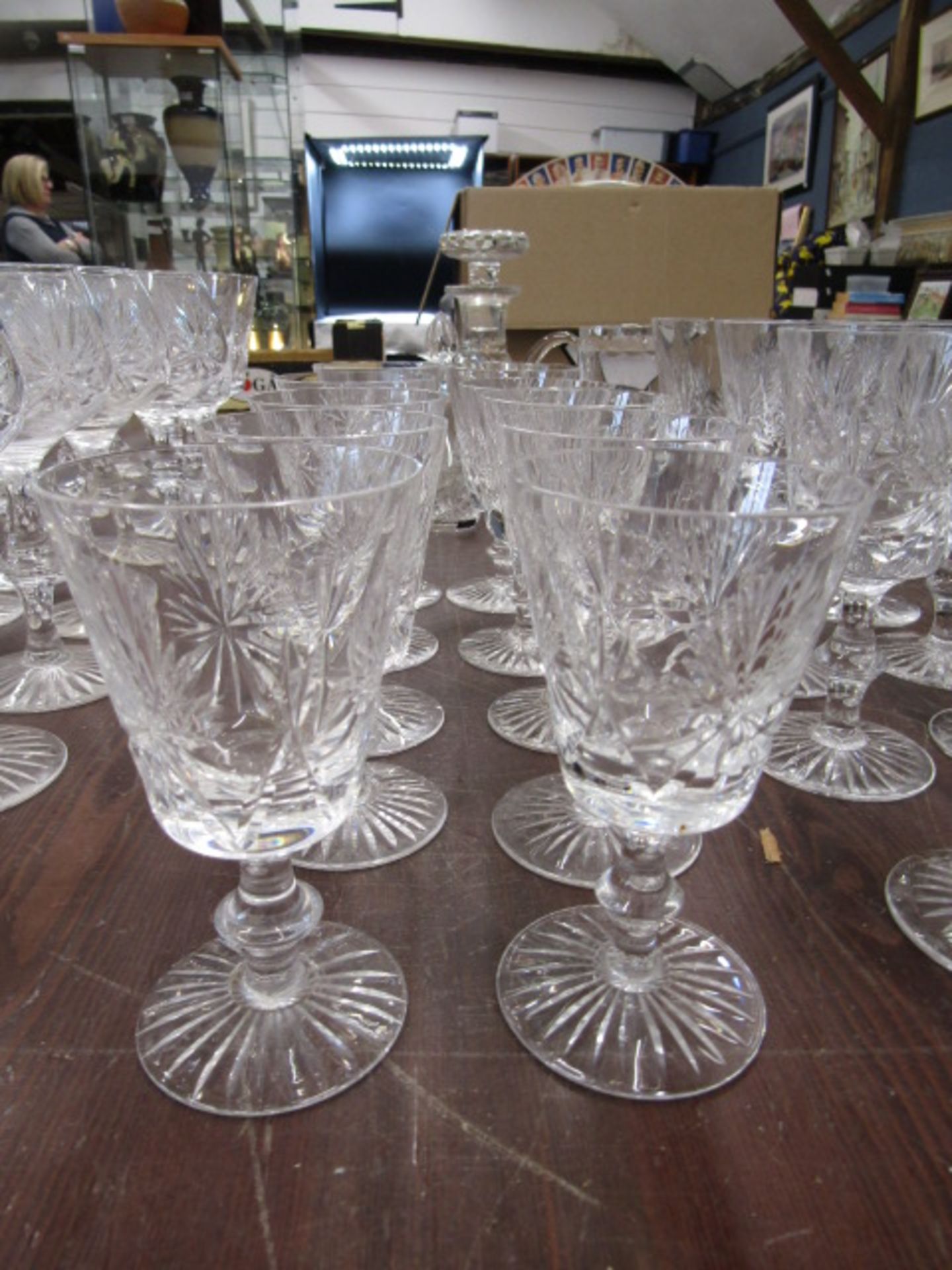 A suite Edinburgh crystal glasses, a decanter and 2 jugs, some part sets - Image 13 of 28