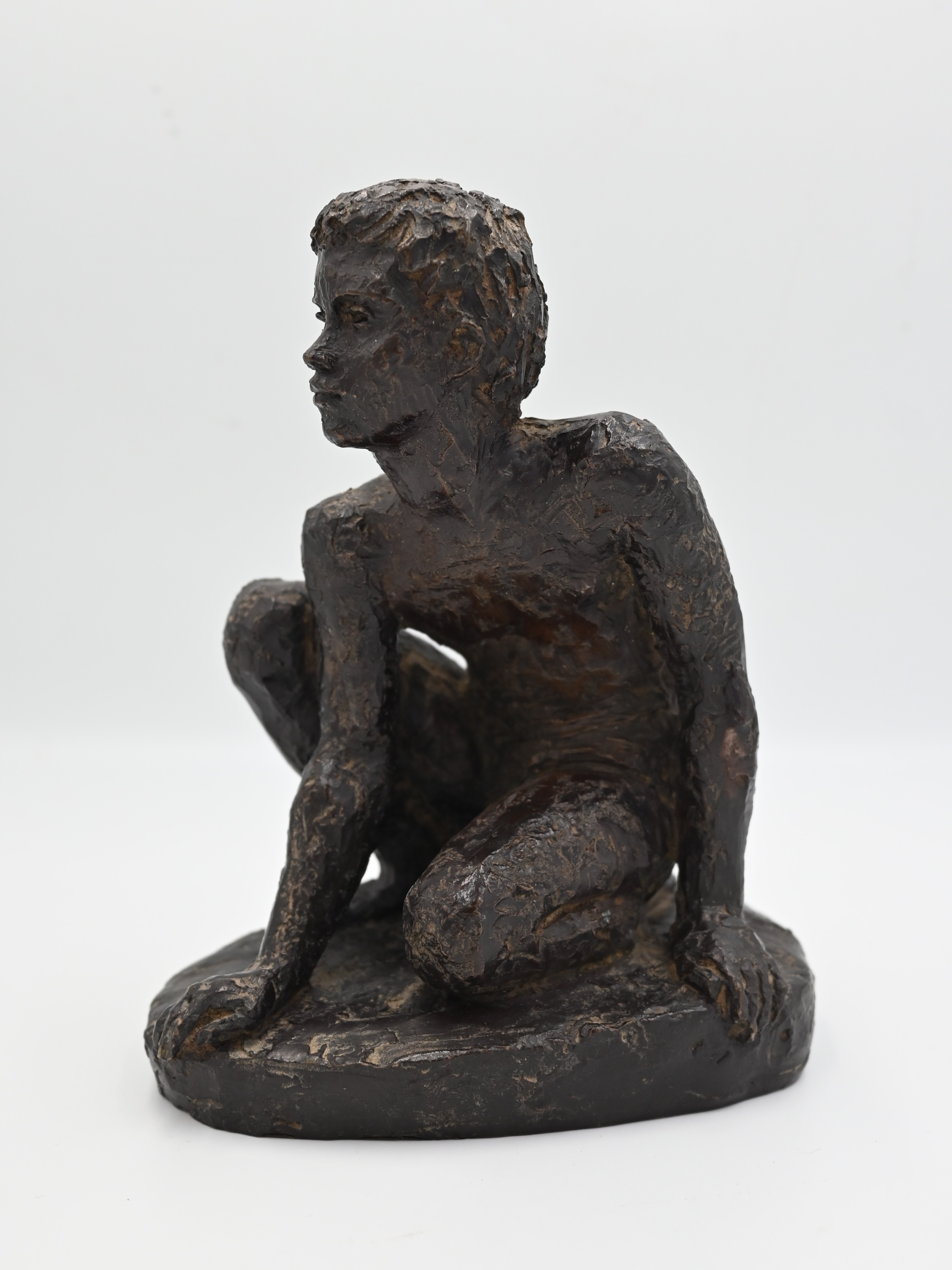 Karin Jonzen RBA FRBS, British 1914-1998 - Boy athlete; bronze resin, signed with initials on - Image 2 of 4