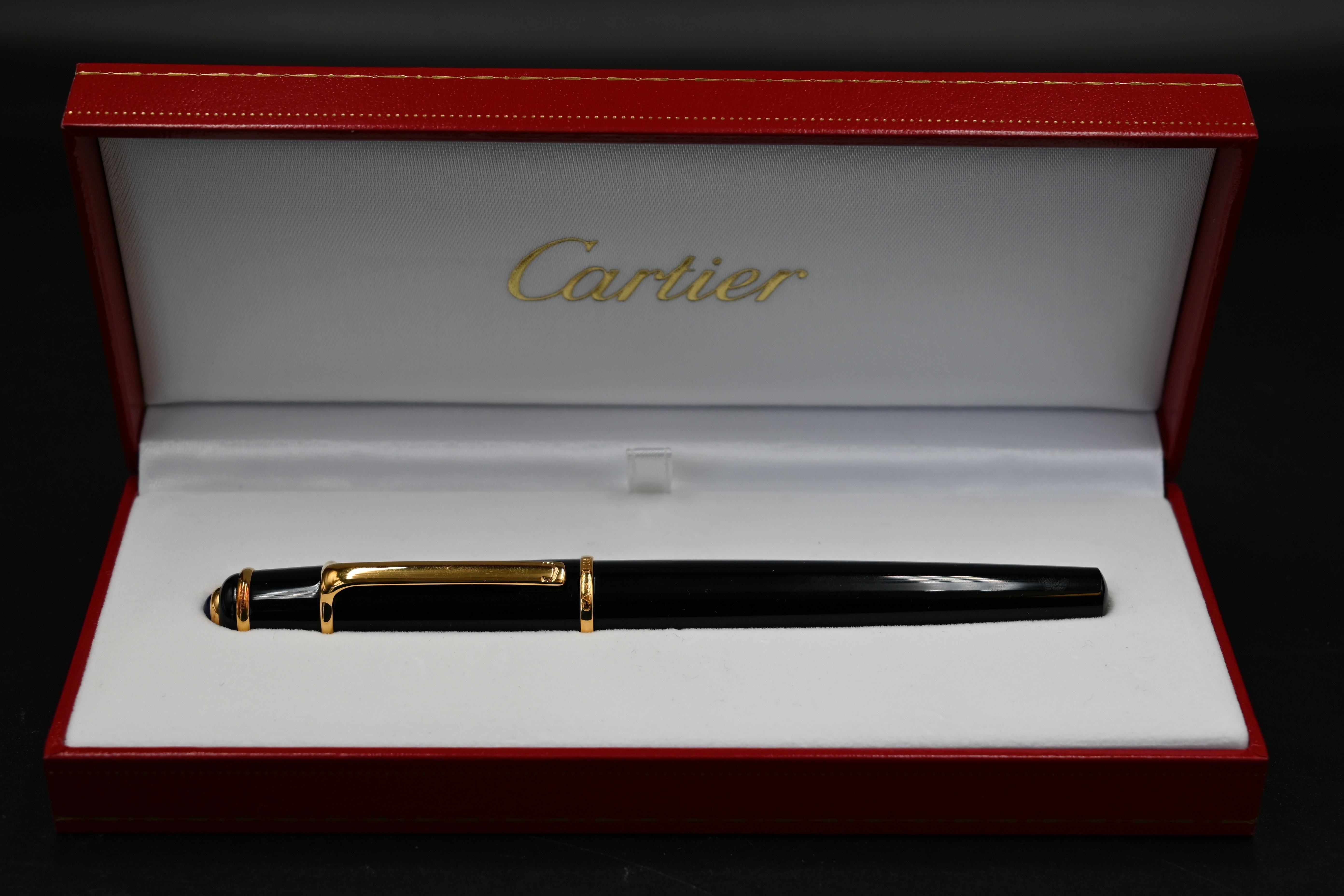 Cartier - stylo Diabolo de Cartier black fountain pen with screw off top engraved with individual - Image 2 of 8