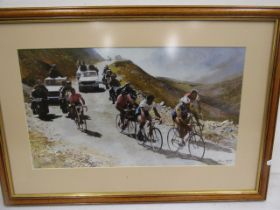 Pat Cleary Tour De France numbered print 97/175  69x49cm