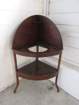 19thC mahogany wash stand - missing bowl