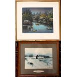 Two framed pictures