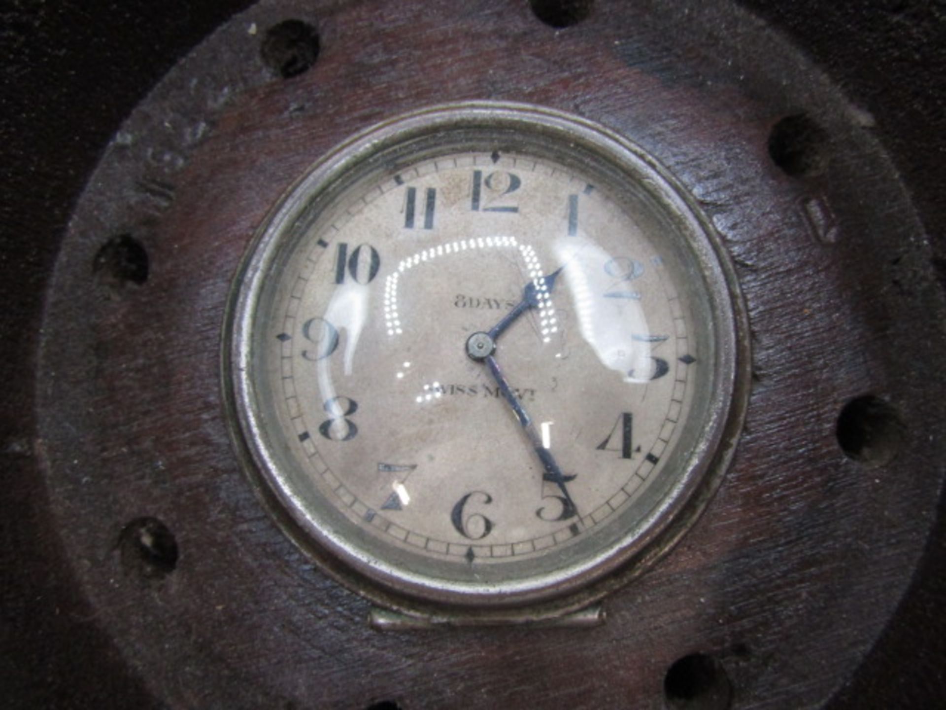 WW1 propeller boss clock trench art - Image 5 of 5