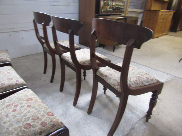 set 6 chairs with upholstered seats - Image 4 of 5