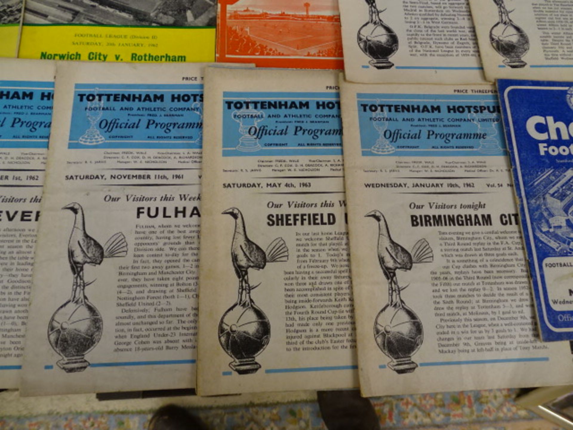 Over 40 mostly 1960's football programs to include England, Norwich and Chelsea etc - Image 8 of 16
