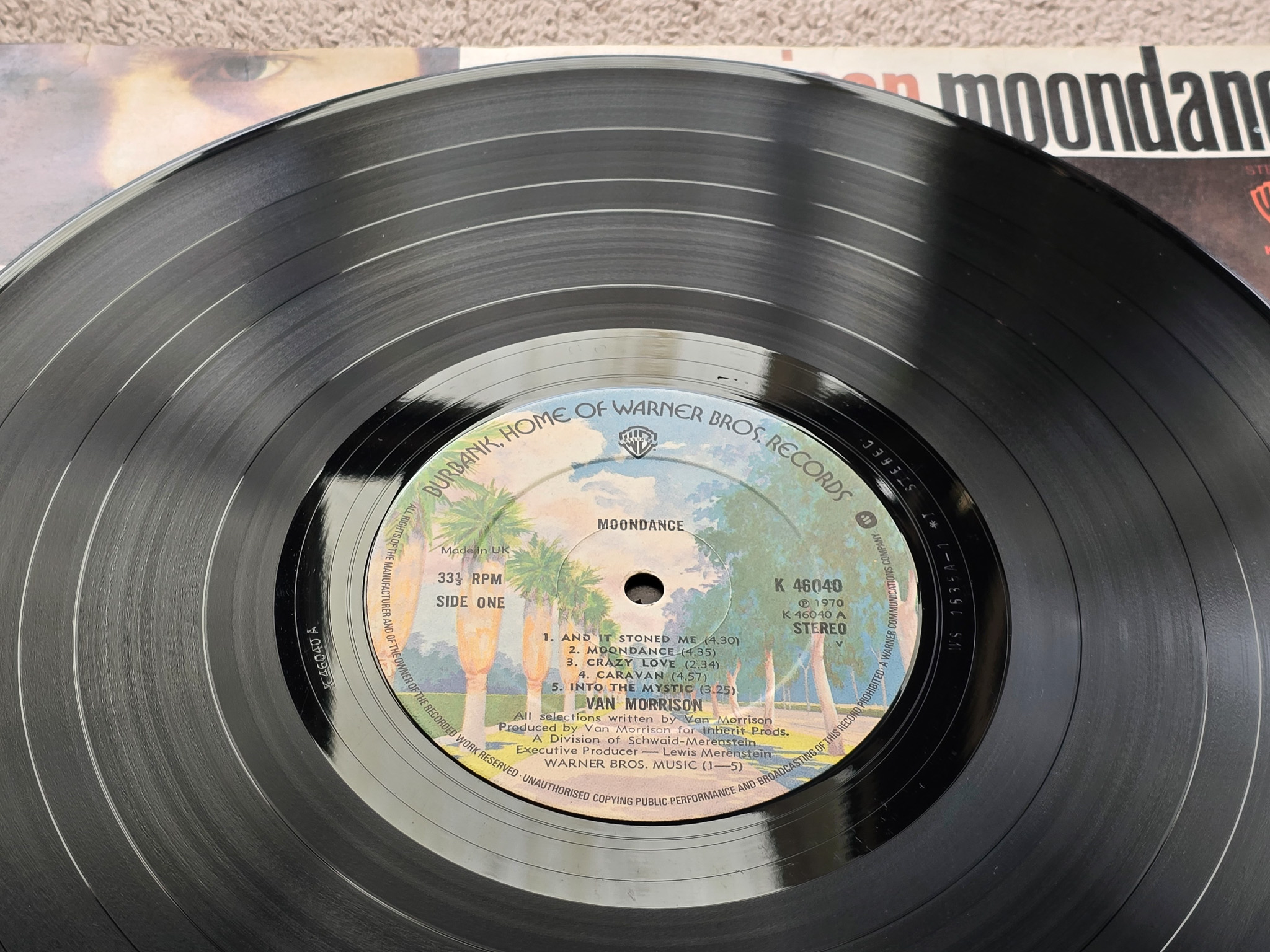 Van Morrison – Moondance Mint Burbank UK Vinyl LP - Image 3 of 4