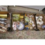 4 boxes various ceramics inc Royal Albert, Wade, Poole etc etc