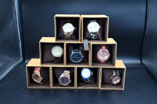 9 assorted Mark Maddox watches, new with tags from closing down sale, all boxed