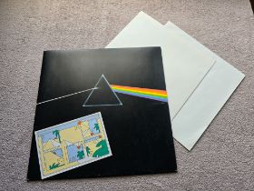 Pink Floyd – The Dark Side Of The Moon early UK Vinyl LP + 2 Posters & Sticker