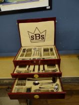 S.B.S 86 Piece stainless steel canteen of cutlery (8 place settings)
