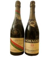 Two bottles to include Pomagne H.P.Bulmer & Co Ltd and Double Cordon G.H.Mumm & Co.