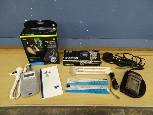 Headphones, microphone, food thermometer and Hygrometer etc