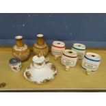 Royal Worcester egg coddler, 4 Wade spirit barrels, Royal Albert 'Old Country Roses' tea cup and