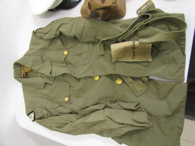 Canadian Airforce jacket (post war) rifle oil tin, post war dog tags, muzzle cover webbing, RAF - Image 2 of 10