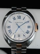 Cartier Cle de Cartier watch with 1847 MC movement with certificate of guarantee, user guide,