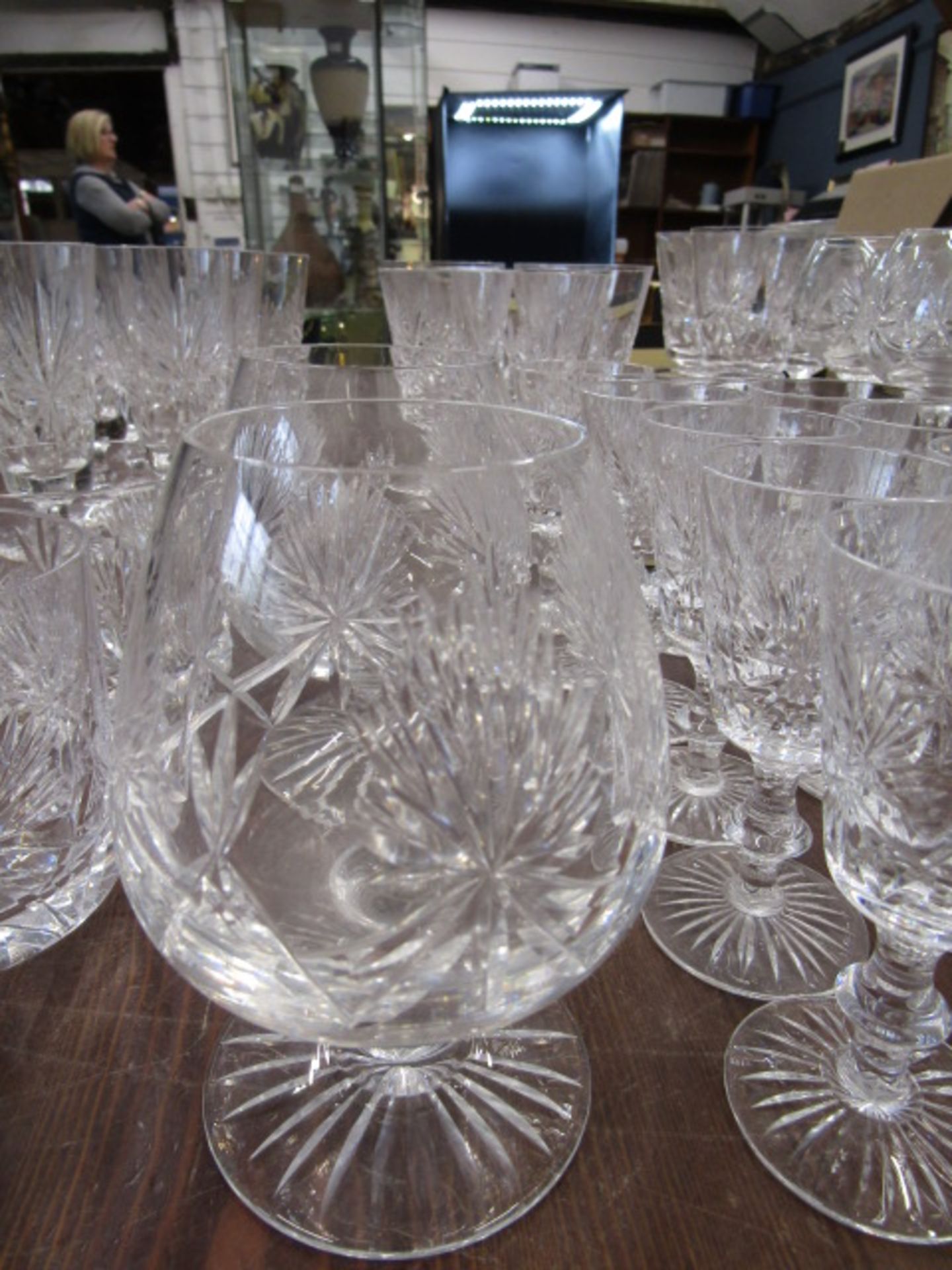 A suite Edinburgh crystal glasses, a decanter and 2 jugs, some part sets - Image 16 of 28