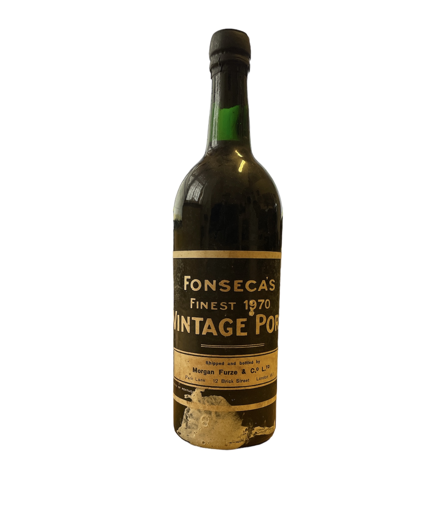 Fonseca's Finest 1970 Vintage Port (port in Base of Neck) Morgan Furze & Co shipped and bottled.
