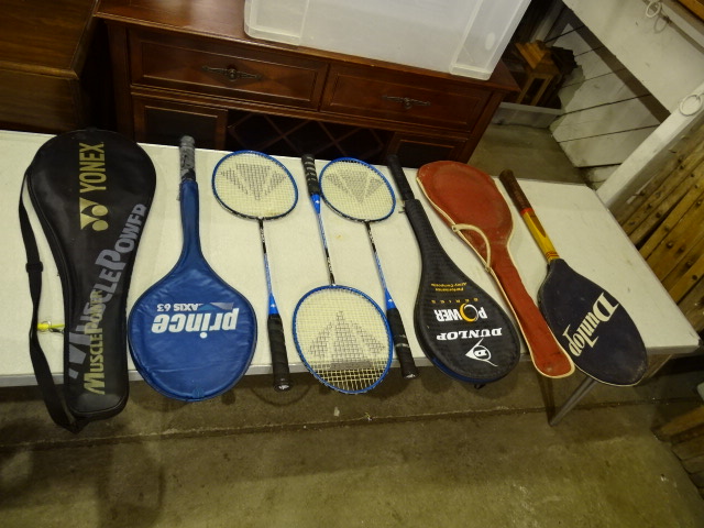 8 Badminton/Tennis rackets