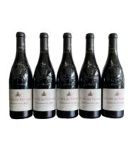Five bottles of 2008 Cuvee Du Vetican Chateau-Du-Pape 14.5%vol 75cl
