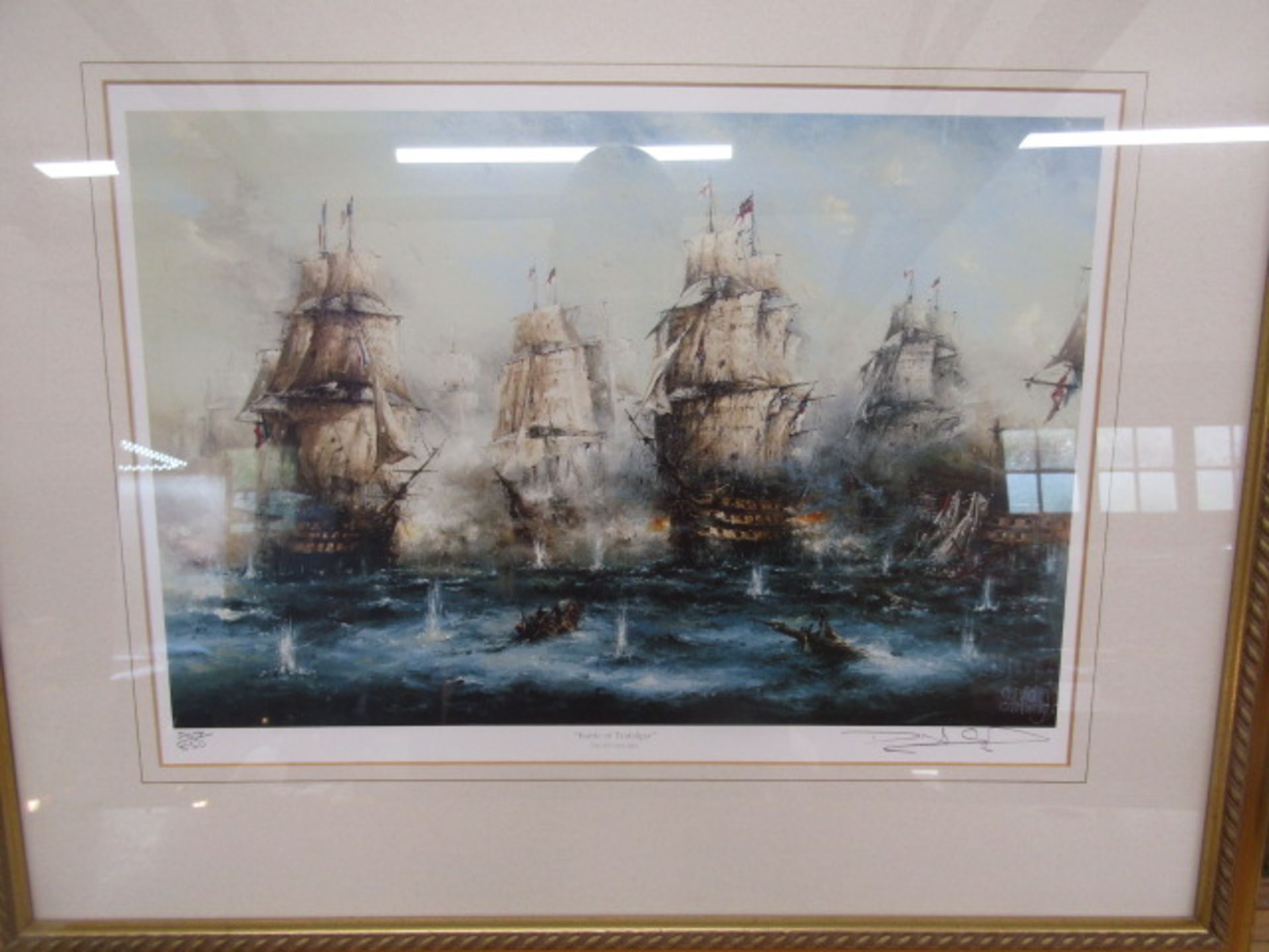David Cartwright ltd edition prints signed in margin Battle of Trafalgar and The Chand of the - Image 2 of 9