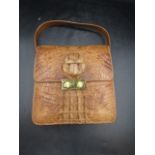 A real crocodile/alligator skin hand bag