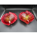 2 Murano glass dishes 26cm