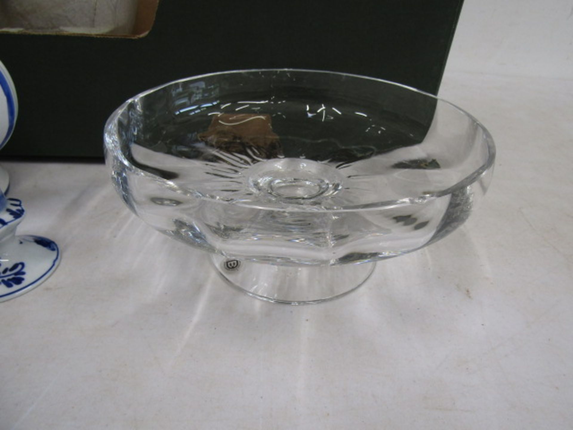 Dartington cake stand, punch set and glass fruit dish plus a ceramic watering van and candle holder - Image 2 of 4