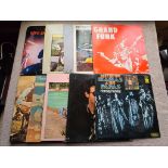 Collection of 10 Rock LP's to inc Thin Lizzy Canned Heat Grand Funk Nils Lofgren Little Feat etc