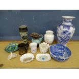 2 Boxes of mixed china and glass