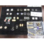 18 pairs cufflinks and 15 tie pins