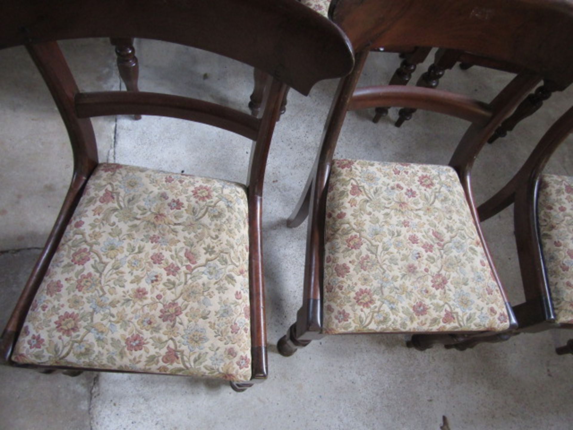 set 6 chairs with upholstered seats - Image 5 of 5