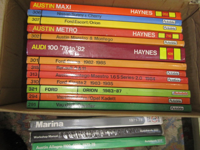 A box Haynes and Autodata books