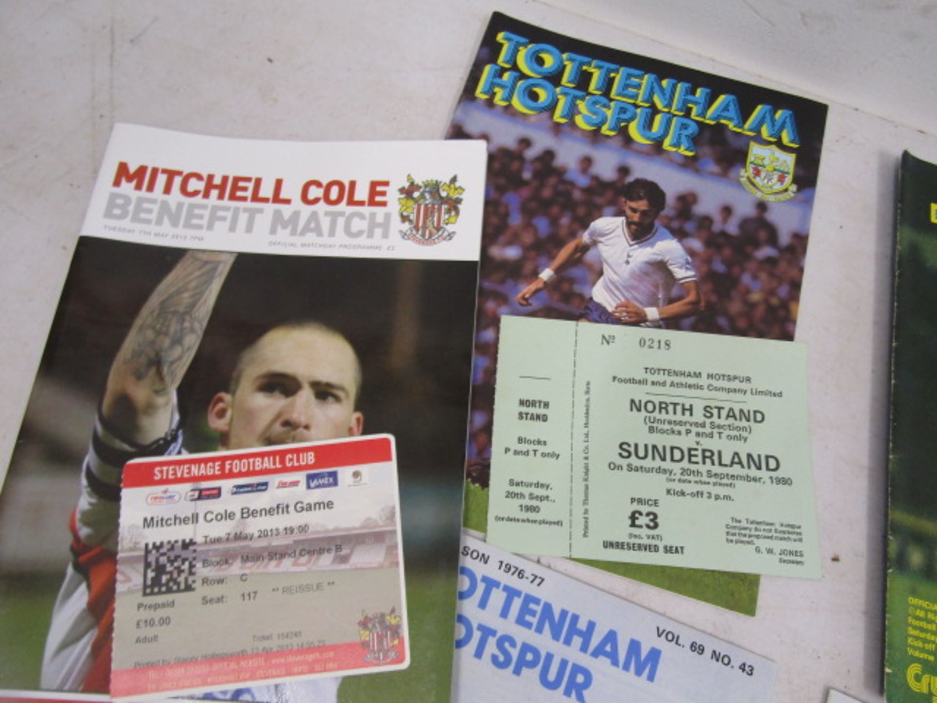 Tottenham Hot Spurs vintage programmes, 6 with original tickets plus 2 Stevenage with ticket and one - Image 3 of 10