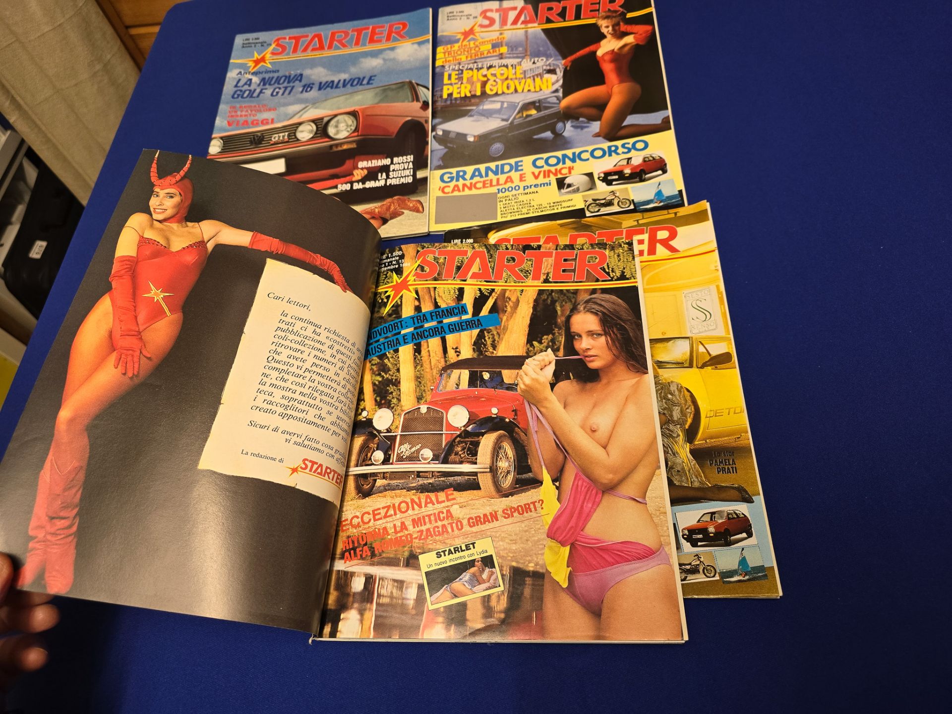 Large Collection of Starter Magazines Italian Cars and Glamour Ladies Ferrari alpha etc - Image 15 of 17