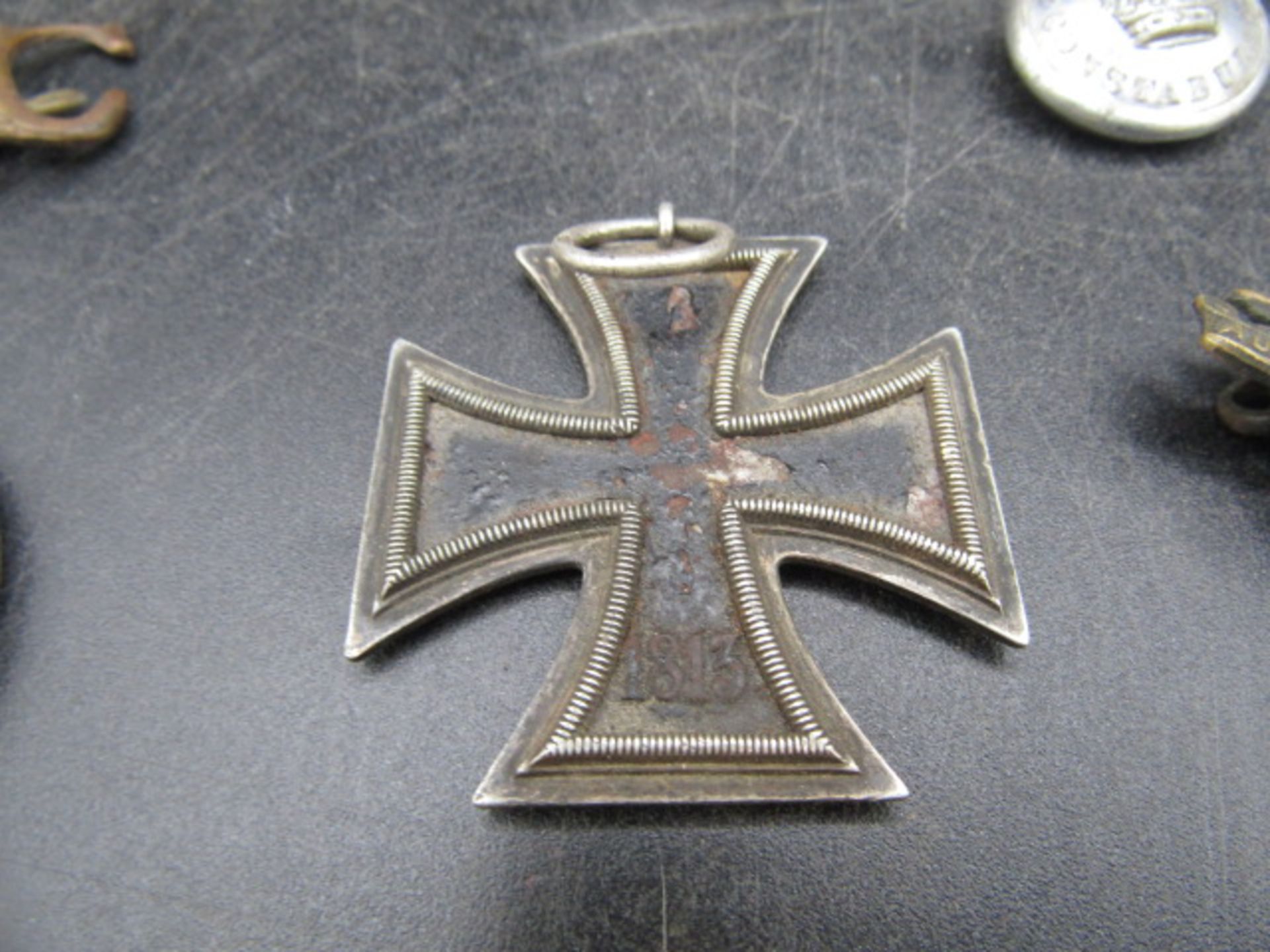 WW2 iron cross and various insignia badges and patches plus a charm bracelet - Image 9 of 9