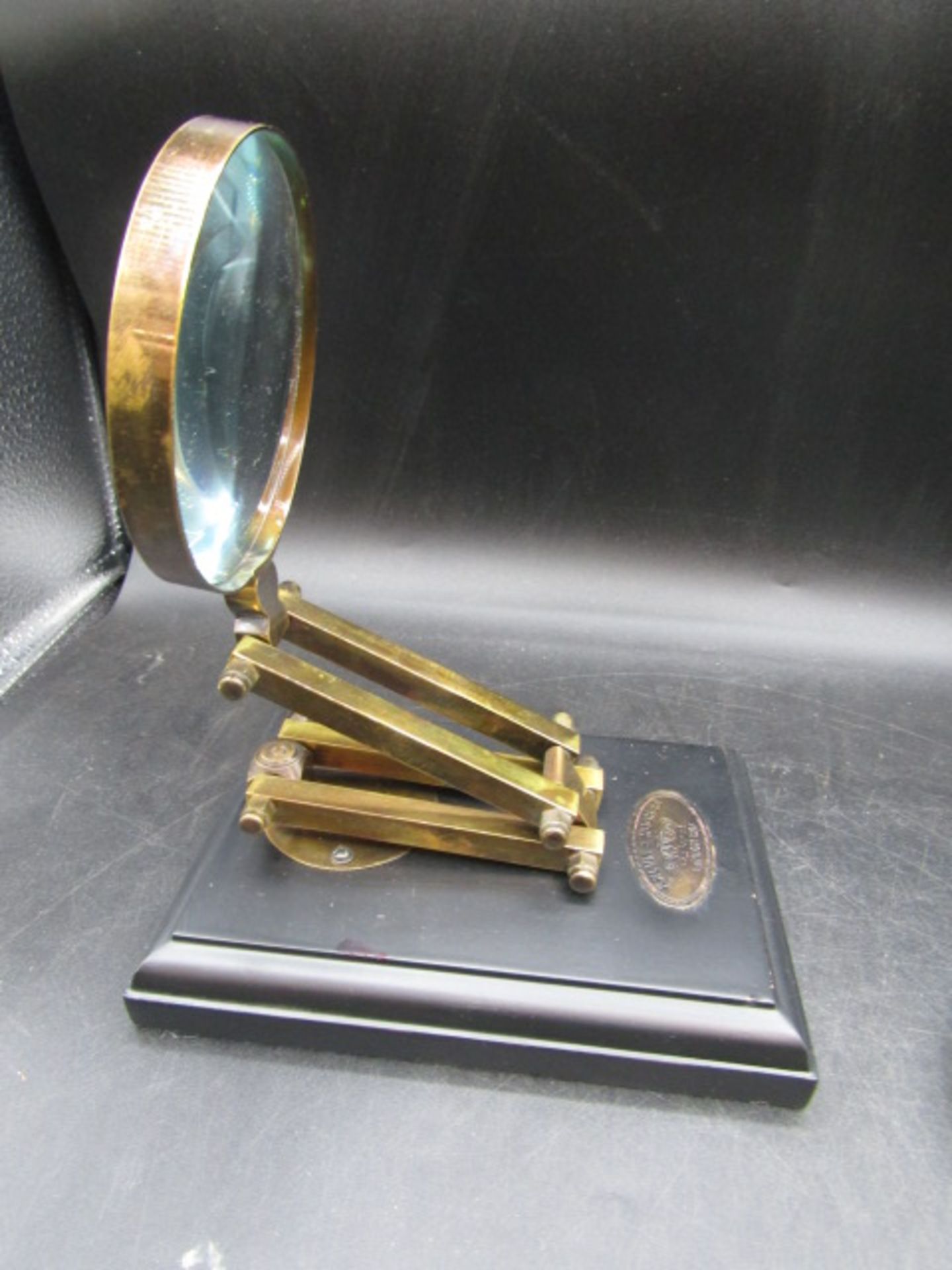 Kelvin & Hughes magnifying glass on stand along with another lens - Image 2 of 3