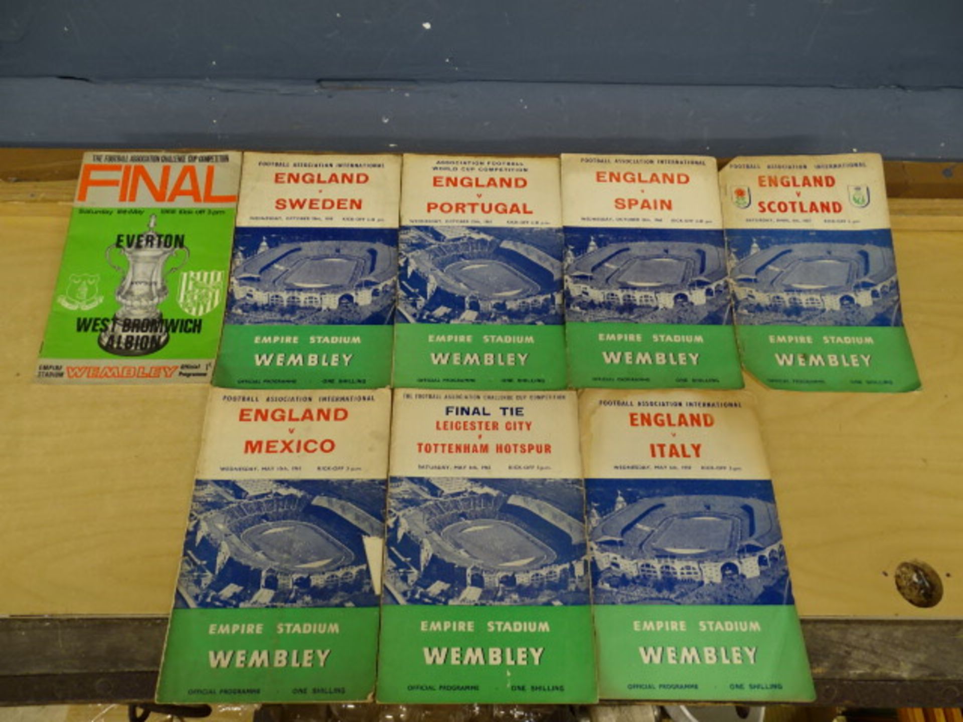Over 40 mostly 1960's football programs to include England, Norwich and Chelsea etc