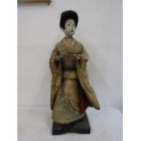 Vintage Japanese Geisha or marriage? doll, face, hands and body made of wood, robes are perished