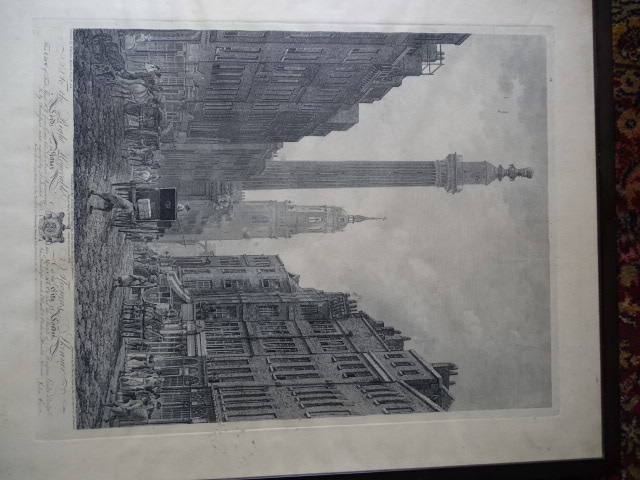 Etching of Fish Street, London, framed and glazed 56cm x 71cm approx - Image 2 of 4