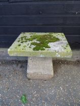 Staddle stone style garden sculpture with stone top and concrete base H60cm approx