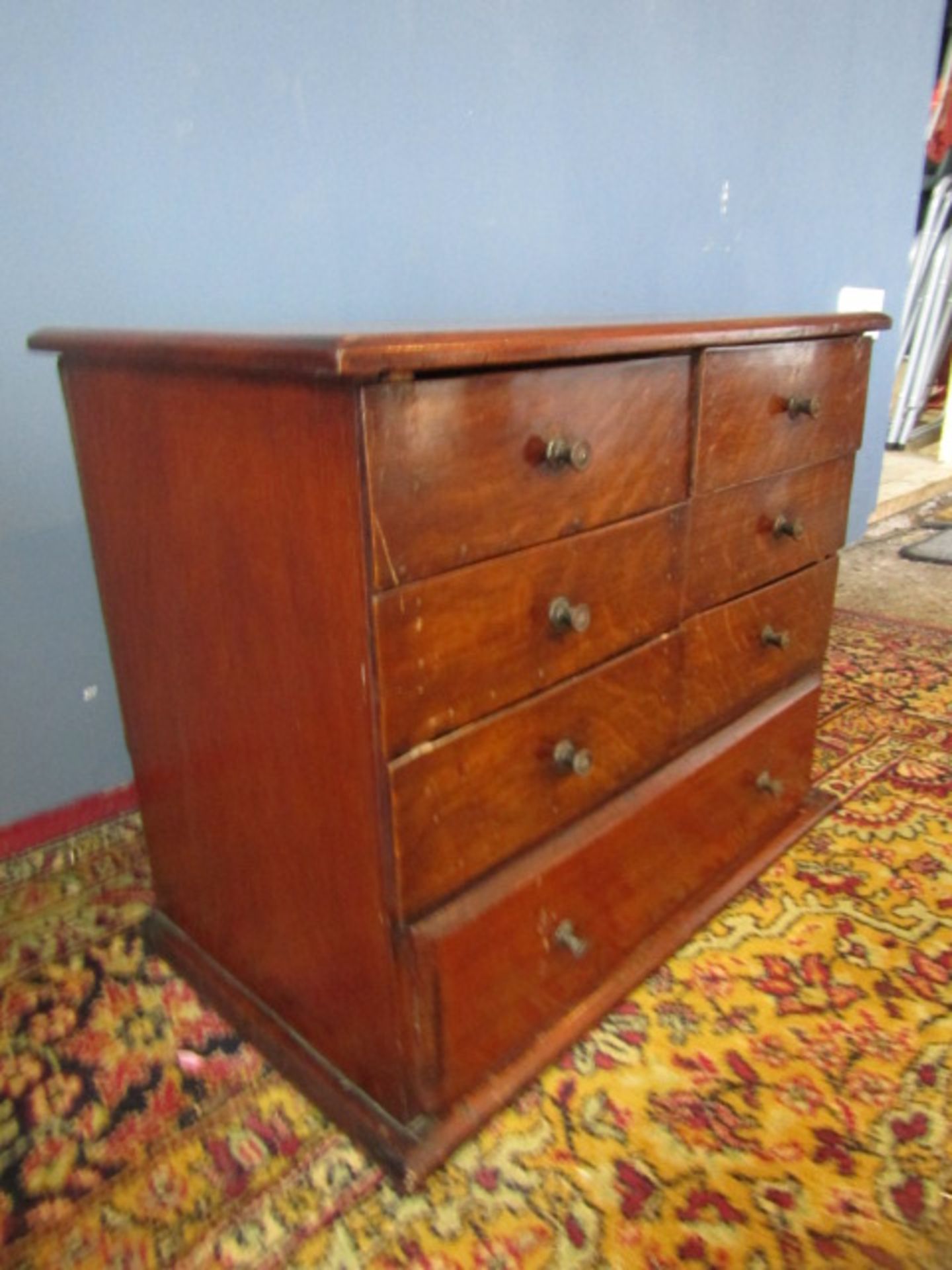Mahogany miniature chest of drawers 49cmW 42cmH 38cmD - Image 3 of 4