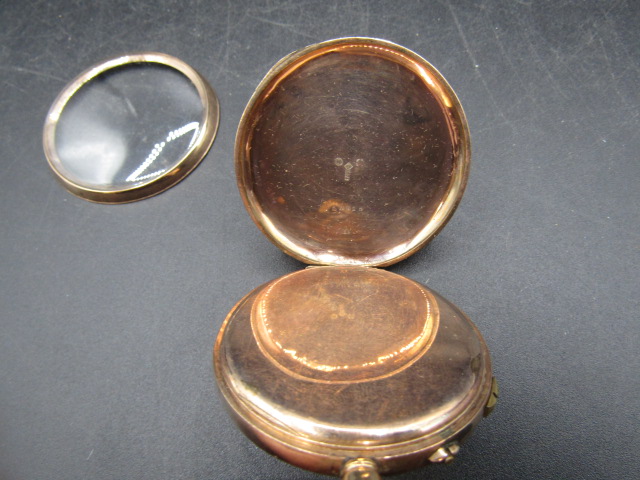 A 9ct gold pocket watch 73gms gross weight front case is loose - Image 4 of 6