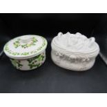 Portmeirion strawberry lidded pot and game pie dish
