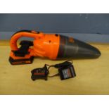 Black & Decker cordless lithium battery handheld vacuum cleaner with battery and charger in