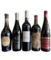 Mixed lot of different red wines
