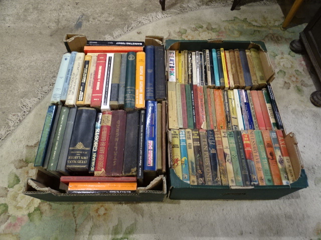 2 Trays of vintage books to include Horror novels
