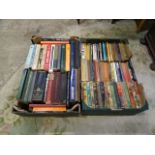 2 Trays of vintage books to include Horror novels